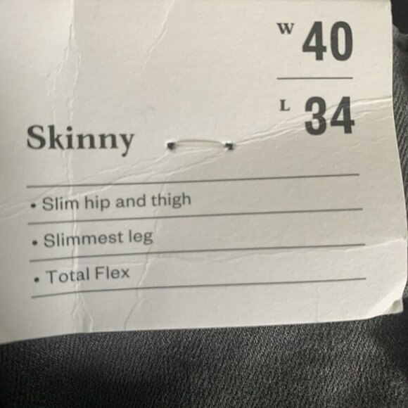 Men's Skinny Fit Jeans - Goodfellow & Co 40x34 Gray Charcoal Wash - Picture 5 of 8